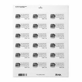 Étiquette chihuahua Noir et Blanc Derrière la cage Barres (Feuille entière)