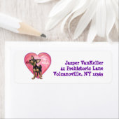 Étiquette Chihuahua Saint-Valentin (En situation)