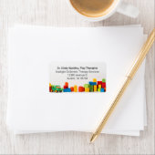 Étiquette Children's Toys Play Therapy Office Return Address (En situation)