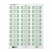 Étiquette Chili Motif Pepper (Feuille entière)