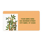 Étiquette Chinois Lucky Bamboo Plantes. personnalisé (Devant)