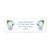 Étiquette Chinoiserie Chic Spring Floral Adresse de retour (Devant)