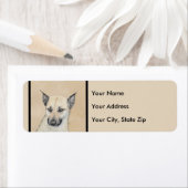 Étiquette Chinook (Oreilles Pointées) Peinture - Art Chien o (En situation)