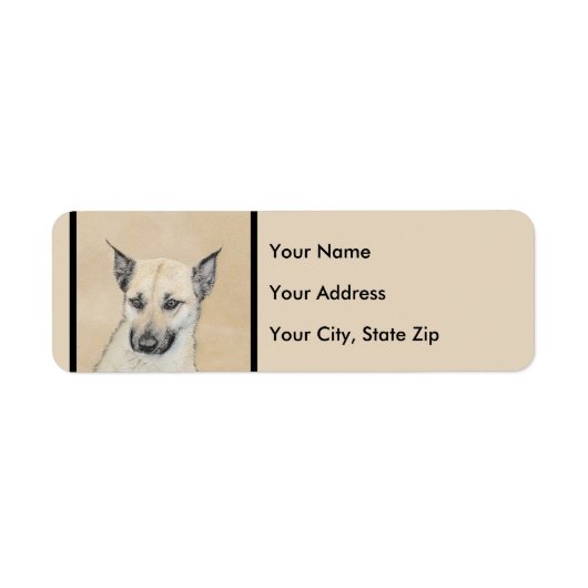 Étiquette Chinook (Oreilles Pointées) Peinture - Art Chien o (Devant)