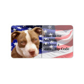 Étiquette Chiot américain Pitbull (Devant)