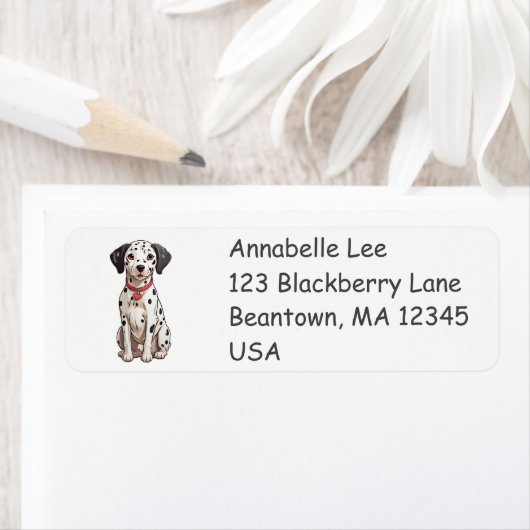 Étiquette Chiot dalmate (En situation)