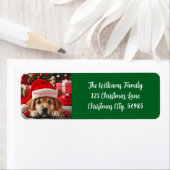 Étiquette Chiot d'assistance de père Noël (En situation)