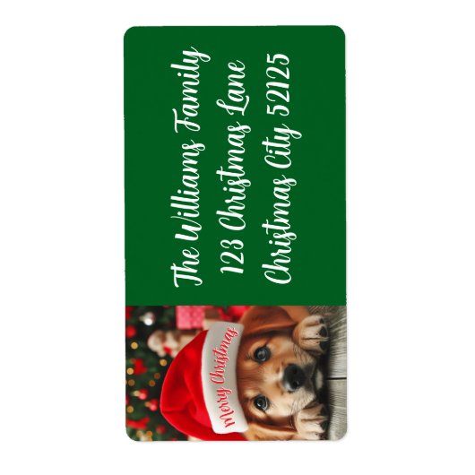 Étiquette Chiot d'assistance de père Noël (Devant)