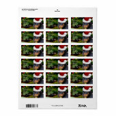 Étiquette Chiot de Noël Rottweiler (Feuille entière)