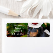 Étiquette Chiot de Noël Rottweiler (En situation)