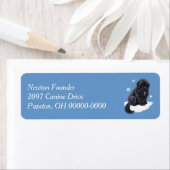 Étiquette Chiot de Terre-Neuve (En situation)