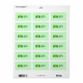 Étiquette Chiot vert citron (Feuille entière)