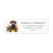 Étiquette Chiots Labrador Chocolat (Devant)