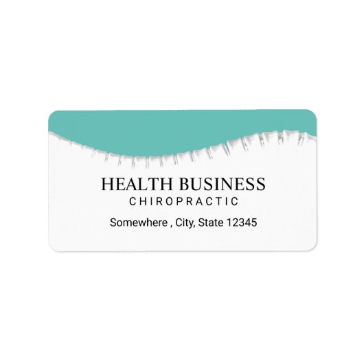 Étiquette Chiropraticien Chiropratique Santé de la colonne v (Devant)