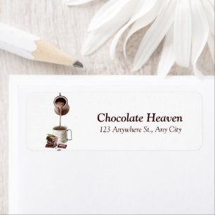 Étiquette Chocolat aquarelle