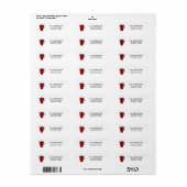 Étiquette Chocolat chaud de vacances (Feuille entière)