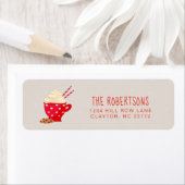 Étiquette Chocolat chaud et biscuits Noël (En situation)