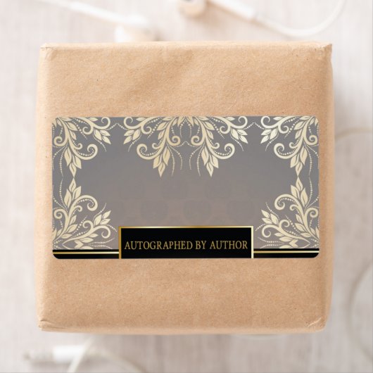 Étiquette Chocolat et or (En situation)