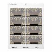 Étiquette Chocolat et or (Feuille entière)