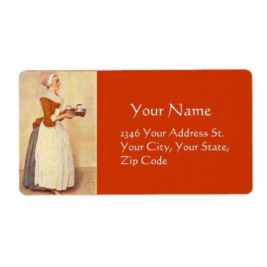 ÉTIQUETTE CHOCOLAT FONDUE DÎNER FÊTE (Devant)