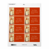 ÉTIQUETTE CHOCOLAT FONDUE DÎNER FÊTE (Feuille entière)