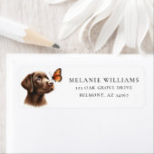 Étiquette Chocolat Lab Monarch Papillon Adresse de retour (En situation)