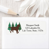 Étiquette Chocolat Labrador À feuillage persistant Adresse d (En situation)