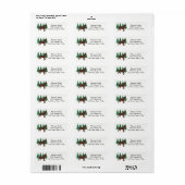 Étiquette Chocolat Labrador À feuillage persistant Adresse d (Feuille entière)