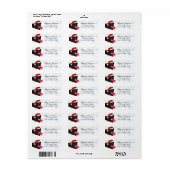 Étiquette Chocolat Labrador Chiot de Noël Blue Snowflake (Feuille entière)