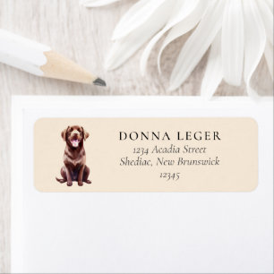Étiquette Chocolat Labrador Dog Adresse