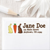 Étiquette Chocolat Lapin Lapin Carotte Pâques Bonbons (En situation)