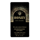 Étiquette Chocolat noir or moderne (Devant)