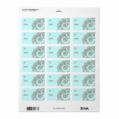 Étiquette Choisissez n'importe quelle couleur Charming Swirl (Feuille entière)