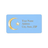 Étiquette Choisissez votre Arrière - plan Couleur Islam Symb (Devant)