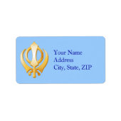 Étiquette Choisissez votre symbole Sikh couleur Arrière - pl (Devant)