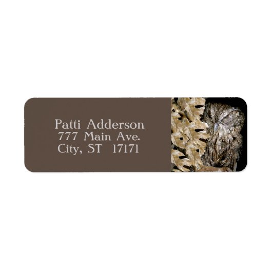 Étiquette Chouette à enclos de Pékin (Devant)