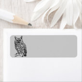 Étiquette Chouette Animée (En situation)