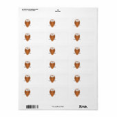 Étiquette Chouette Brown (Feuille entière)
