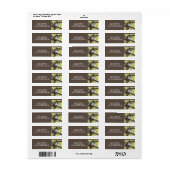 Étiquette Chouette curieuse sur la branche (Feuille entière)