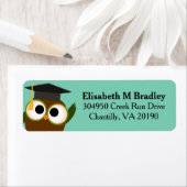 Étiquette Chouette de graduation personnalisée (En situation)