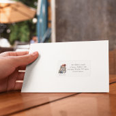 Étiquette Chouette d'hiver enchantée, personnalisée