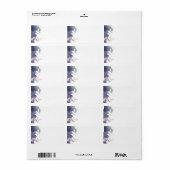 Étiquette Chouette d'hiver X003 (Feuille entière)