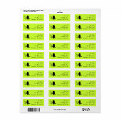 Étiquette Chouette Éffrayante personnalisable (Feuille entière)