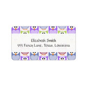 Étiquette Chouettes mignonnes, Chouette Motif, Chouettes pou (Devant)