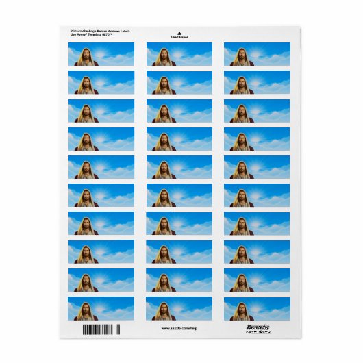 Étiquette chrétien (Feuille entière)