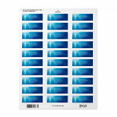 Étiquette chrétien | Rayons bleus (Feuille entière)