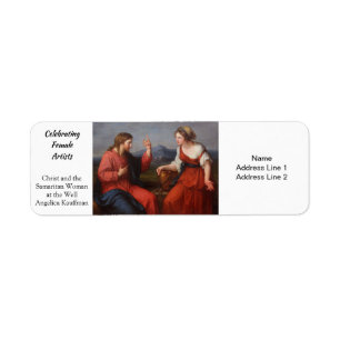 Étiquette Christ et la femme samaritaine, Angelica Kauffman
