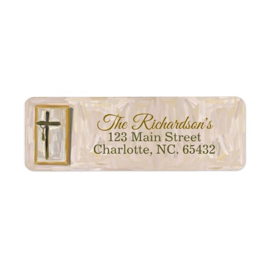 Étiquette Christian Cross Return Address Label (Devant)