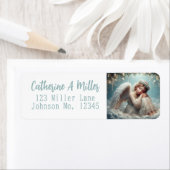 Étiquette Christmas Angel Return Address (En situation)