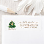 Étiquette Christmas ballet Ballerina dancer Return Address (En situation)